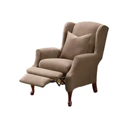 Чехлы Surefit Stretch Pique, чехлы на кресла с откидной спинкой и эластичной нижней частью для надежной посадки, моющиеся в Hine, серо-коричневые с геометрическим рисунком