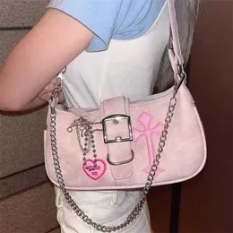 Bolsas de ombro de quadril Mulheres Crossbody Tote Bag Crowd Girl Chain Designer Bag Underarm Designer Handbags 240311