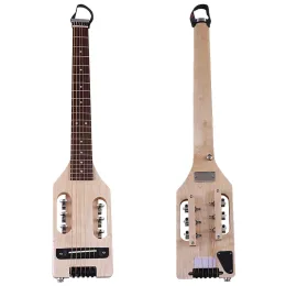 Guitarra violão guitarra 28 polegadas Mini guitarra acústica sem cabeça 6 strings guitarra portátil canada bordo corporal 22 trastes com bolsa de show