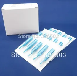 Caixa inteira de 50 peças tamanho redondo 3 azul descartável pontas de tatuagem curta fornecimento de bico BSDTA3RT4984036