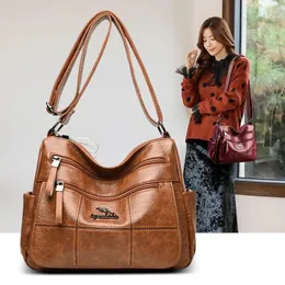 Totes mulheres de luxo marca mensageiro saco qualidade bolsa de couro macio feminino grande xadrez crossbody sacos multi-bolso ombro