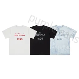 24SS Studios Letter Printed Tee Fashion Short Sleeve Crew Neck T-Shirt Solid Color Man Women Summer Casual Hip Hop Highstreet