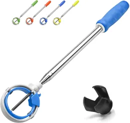 Hilfsmittel zum Aufnehmen von Golfbällen, Teleskop-Golfball-Retriever, eingefahren, automatisch verriegelnd, Scoop-Picker, Golfball-Fänger, 1,8 m/2,9 m