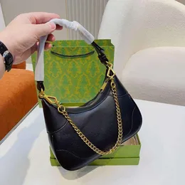 Bolsas de noite Bolsas de ombro Corrente Afrodite Hobo Bolsa de Ombro Mulheres Crescente Meia Lua Bolsas Bolsa De Couro Genuíno Letras De Moda Zipper Fechamento Designer Bag