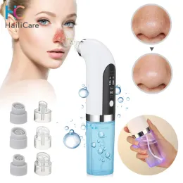 Removers Electric Small Bubble Blackhead Remover USB Water Cycle Por Acne Pimple Borttagning Uppvärmning Vakuumsug Ansikt Näsrengöringverktyg