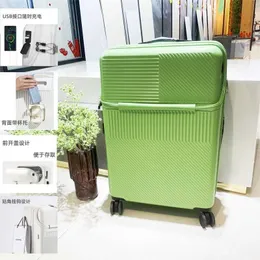 2024 New Front Open Luggage Multifunctional Luggage 24 inch Business Boarding Luggage Boarding 240319