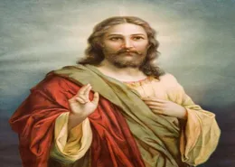 Piękny Portret Jezusa Chrystusa 003 Wystrój domu ręcznie malowany obraz olejny HD na płótnie na płótnie na płótnie zdjęcia 2002195124939
