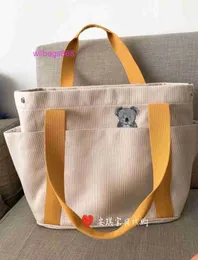 Women Totes Handbag L Collection Koala Embroidered Canvas Mommy Bag Beach