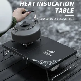 Meble Portable składane stół kempingowy aluminium aluminium groźne stół stół składana izolacja cieplna lekka do podróży plecak