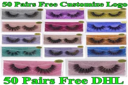 13 Styles 3D Mink Eyelashes Whole Natural False Eyelash Private label Mink Lashes Soft Thick Long 100 Handmade Faux Mink7070702