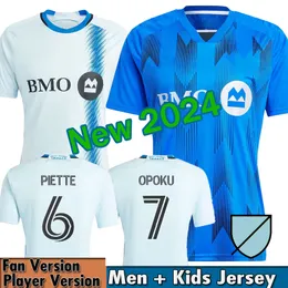 2023 2024 CF Montreal Maillot Soccer Jerseys Kids Kit Man 23/24 Football Shirt Home Light Blue Away Men's Uniform Wanyama Piette Miljev Duke Brault Guillard Binks