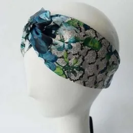 Designer 100% seda cruz bandana feminino menina elástico faixas de cabelo luxo retro turbante headwraps flores o presente agradável para sua família ww