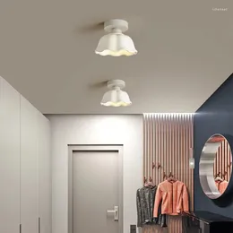 천장 조명 북유럽 장식 로프트 가벼운 유리 복도 입구 세라믹 램프 갓 LED 램프 인테리어 장식 조명
