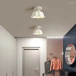 Luzes de teto decoração nórdica loft luz vidro corredor entrada abajur cerâmica lâmpada led decoração interior iluminação