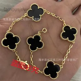 Cleef Four Leaf Van Vanclef Clover Bracelet Link Chain Bracelet Four-leaf Clef Clover Womens Fashion 18k Gold Bracelets Jewelry U6 16xw9 20