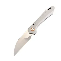 Specialerbjudande A5022 Flipper Knife CPM-D2 Steel Satin Blade CNC Rostfritt stålhandtag Bollbärande utomhuscamping Vandring Fiske EDC Pocket Knives