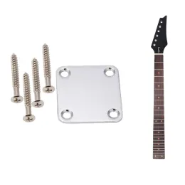 PEGS 1 Set Placa de pescoço de guitarra elétrica com parafusos 1x 24 trastes Novo bordo de bordo de rosa de pau -rosa braçadeira
