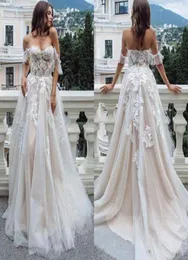 Country Bohemian Lace Wedding Dresses 2020 Off the Counter Tulle healfes a line line garden bride wedding robe de soriee bc7159652