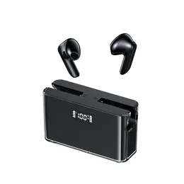 Novo tm11 quadrado sem fio bluetooth fones de ouvido em exibição digital transparente tws fone alta bateria