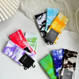 Designer Licacte Tie Tye Dye Socks Long Four Seasons Cotton Socks Luxury Sports Sports Basketball Football Casal Meias