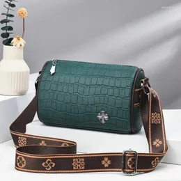 Shoulder Bags Classic Retro Women's Crossbody Bag Stone Pattern Small Barrel Fashion High Capacity Handbag Urban Simple