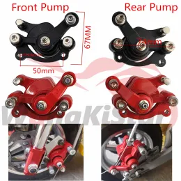 Pompa anteriore per moto Pompe posteriori Pompa pinza freno a disco Pinze nere rosse per motocross 2 tempi 33cc 43cc 49cc ciclomotore Mini Moto Kid Dirt Pocket Bike ATV Quad Go Kart