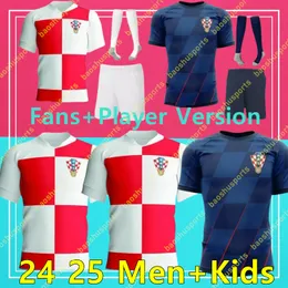 2024 2025ユーロカップモドリックサッカージャージナショナルチーム24 25 Brekalo Perisic Footbale Shird Brozovic Kramaric Rebic Livakovic Men Kids Kitsユニフォーム