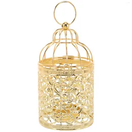 Candle Holders Candlestick Decoration Birdcage Holder Small Tealight Lantern Hanging Table Metal Stand Iron Vintage The