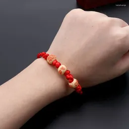 Braccialetti con ciondoli Fatti a mano Feng Shui cinese Buona fortuna Corda rossa intrecciata Anno Gioielli in corda per uomini Donne Famiglie Amici