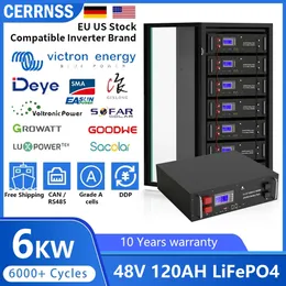 LiFePO4, 48 В, 120 Ач, 6 кВтч, 16S, BMS, класс A, 6000+ циклов, 51,2 В, 50 Ач, 120 Ач, 150 Ач, 200 Ач, 230 Ач, литиевая батарея, БЕСПЛАТНО ЕС.