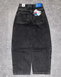 Y2K Polar Big Boy Jeans bianchi Hip Hop Cartoon Grafica Ricamo Baggy Uomo Donna Harajuku Pantaloni larghi a vita alta 240318