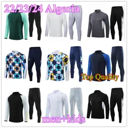 2024 2025 Algeria Algerie Long Sleeves Soccer Tracksuit Men and Kids Kit 23 24 25 Adult Football Training suit Child Jogging Tracksuits survetement football jersey