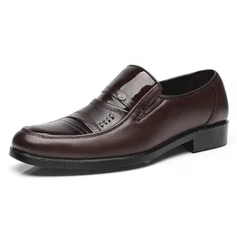 Hbp icke-varumärke billigt nytt handarbete brittiska affärer formella skor slip-on loafer skor herr bröllopskor