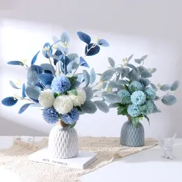 Nordic Künstliche Seidenblumen Weiß Braut Hochzeit Anemonenstrauß Sammelalbum Home Party Zimmer Tischdekoration Pflanze Gefälschte