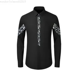 Letter printed sleeve placket with elastic high-density long staple cotton for comfortable and breathable men's shirt