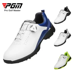 Shoes Pgm Golf Shoes Men's Waterproof and Breathable Golf Shoes Men's Rotating Laceup Sneakers Nonslip Training Shoes New
