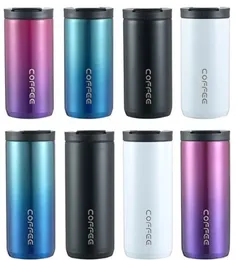 500ml Stainless Steel Coffee Thermos Bottle Thermal Mug Leakproof Car Vacuum Flasks Coffee Cup Travel Portable Insulated Bottles