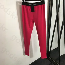 Pantaloni elasticizzati sottili alla moda Pantaloni da fitness per yoga firmati da donna Pantaloni sportivi attillati con lettera ricamata Pantaloni da corsa