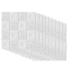 Wall Stickers 10Pcs 3D SelfAdhesive Tile Brick Panel Roof Sticker Foam Wallpapers7013988