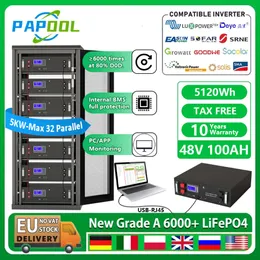 LifePo4 48 V 100AH ​​Pack 16s BMS Grade A 6000+ Cycles 51,2 V 50AH 120AH 150AH 200 AHD330AH 300AH BAZTÓW Litowy UE Bezpłatnie