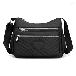 Totes Women Handbags Messenger Bag Washed Nylon Lightweight Waterproof Shoulder Bags Fashion Zipper Crossbody Purse