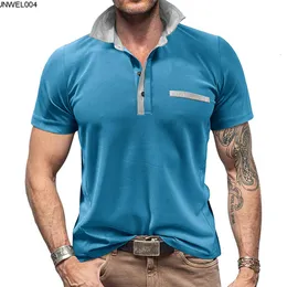 Designer Spring/Summer Mens New Short Sleeved Polo Collar Colored Casual Shirt Double Top