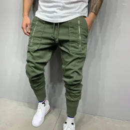 Calças masculinas fantásticas calças masculinas simplicidade all-match men sweatpants acabamento requintado fino para uso diário