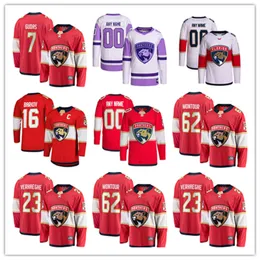 Florida Panthers personalizzate Maglie di hockey 82 Kevin Stenlund 41 Anthony Stolarz 6 Mike Reilly 32 Lucas Carlsson 3 Matt Kiersted 30 Spencer Knight 19 Matthew Tkachuk