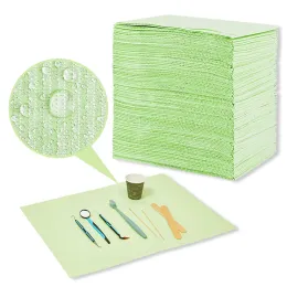 accesories 30/50/100/125pcs Dental Bibs Sheets Green Dentist Bib Table Covers Clean Pad Waterproof Sheets Tattoo Cover Tattoo Accessories