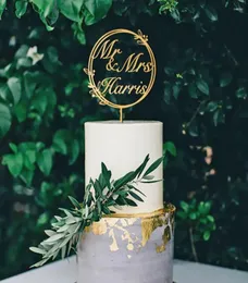 Suprimentos festivos personalizado rústico bolo de casamento topper madeira acrílico personalizado mr e mrs toppers aniversário proposta aniversário part1669578