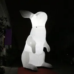 10mh (33 pés) publicidade personalizada coelho inflável gigante branco/animal desenho animado/coelhinho da páscoa inflável com luz led para venda