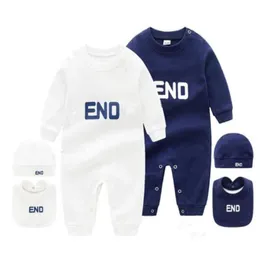 패션 브랜드 베이비 소년 소녀 롬머 유아용 면화 긴 소매 onepiece jumpsuits 유아 onesies romperbibhat 3pcs set kids 8007260