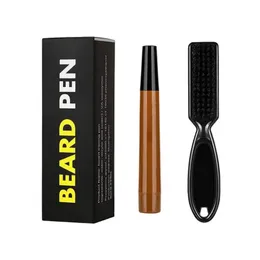 NEW Water Proof Long Lasting Retractable Beard Enhancement Brush and Hairline Filler Kit Mens Beard Pencil Filler Pen