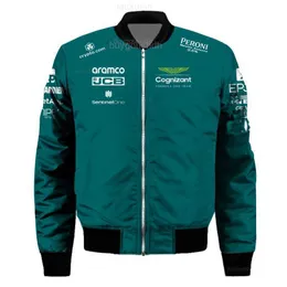 Herrenjacken Jaket Tim Aston Martin 2024 Jaket F1 Resmi Jaket Bersepeda Moto Formel 1 Jaket Pilot Alonso Jaket Balap Motor